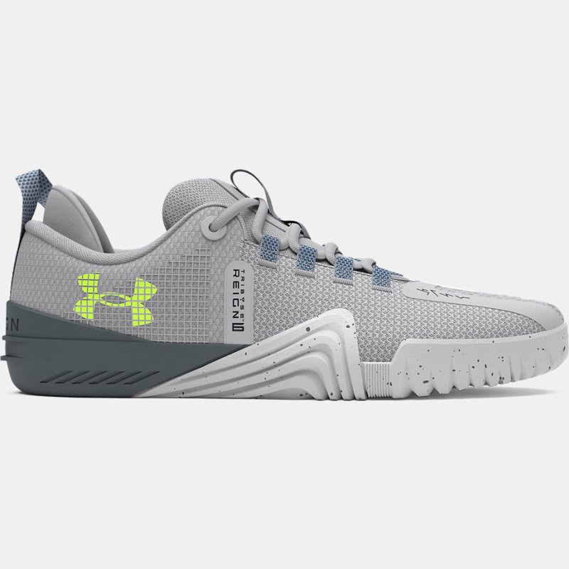 Men's  Under Armour  Reign 6 Training Shoes Mod Gray / Starlight / High Vis Yellow 8